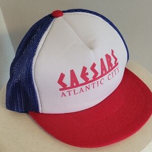 Caesars Atlantic City Trucker Hat VINTAGE Made in Korea